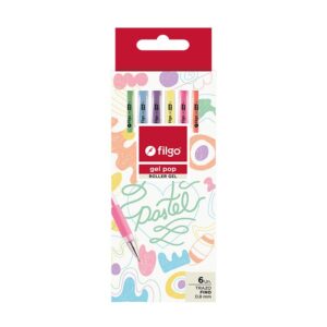 Lapiceras Filgo gel pop pastel x6