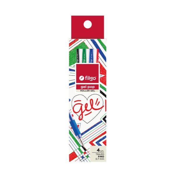 Roller gel Gel Pop clásicas x4