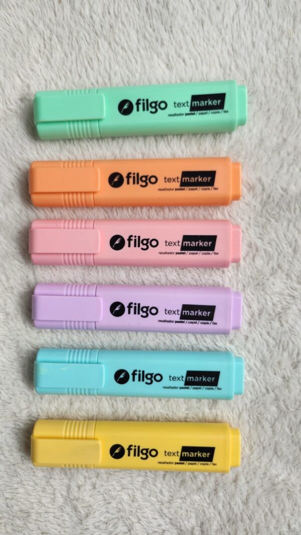 Resaltador chato Text Marker pastel x6