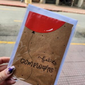 Tarjeta de cumpleaños grande+ sobre