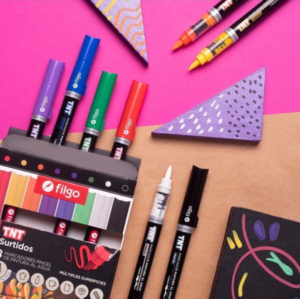 Marcador pincel de pintura x8 TNT