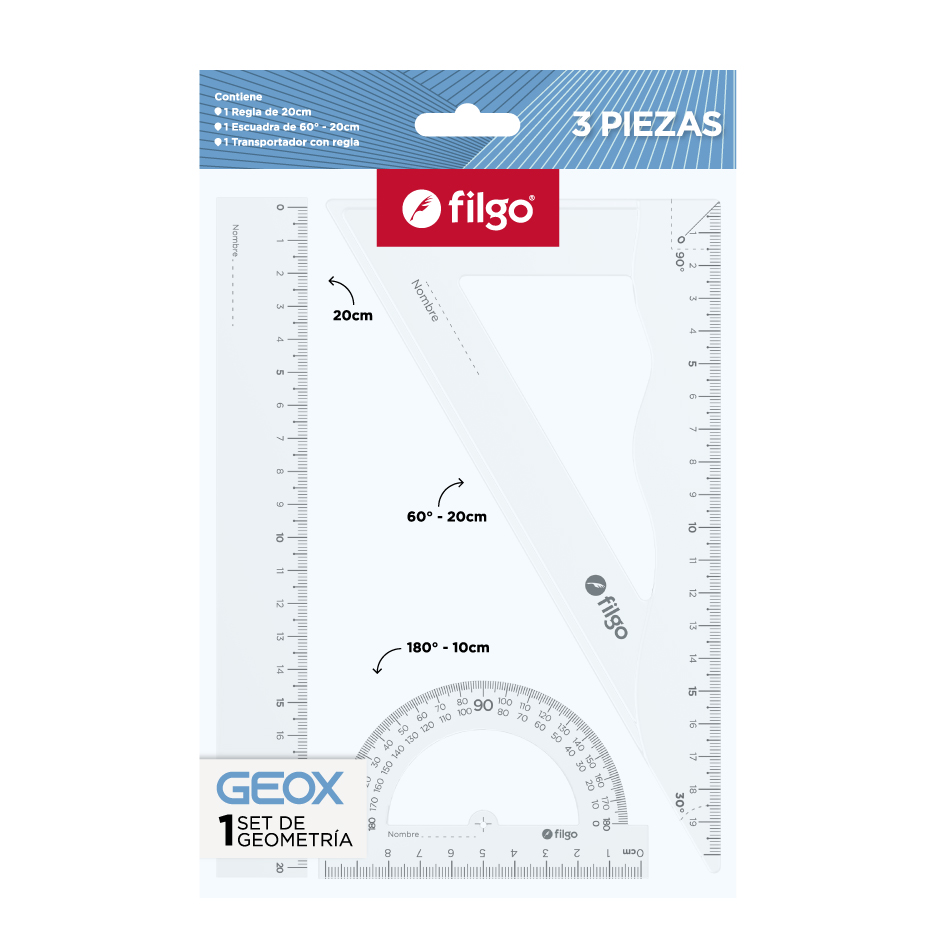 Kit geometria 3 piezas