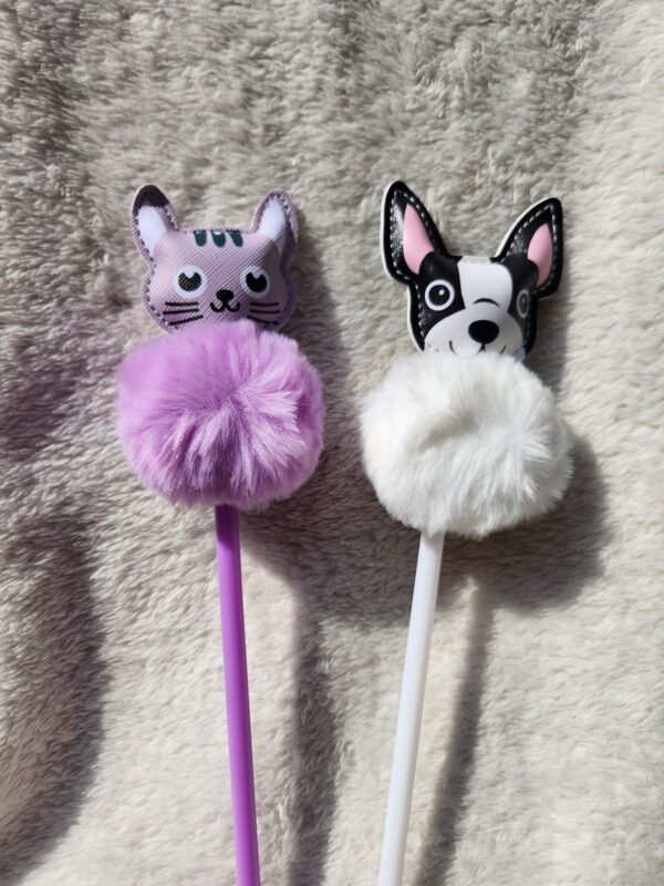 Lapicera azul animalito con peluche