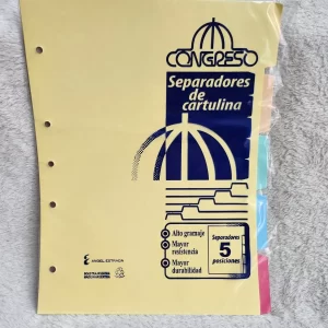 Separador A4 con lengüeta pastel Congreso.