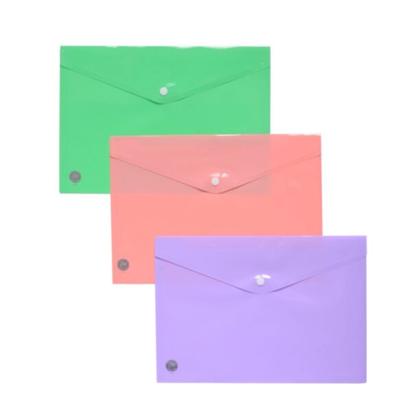 Sobre con broche A4 color pastel x4
