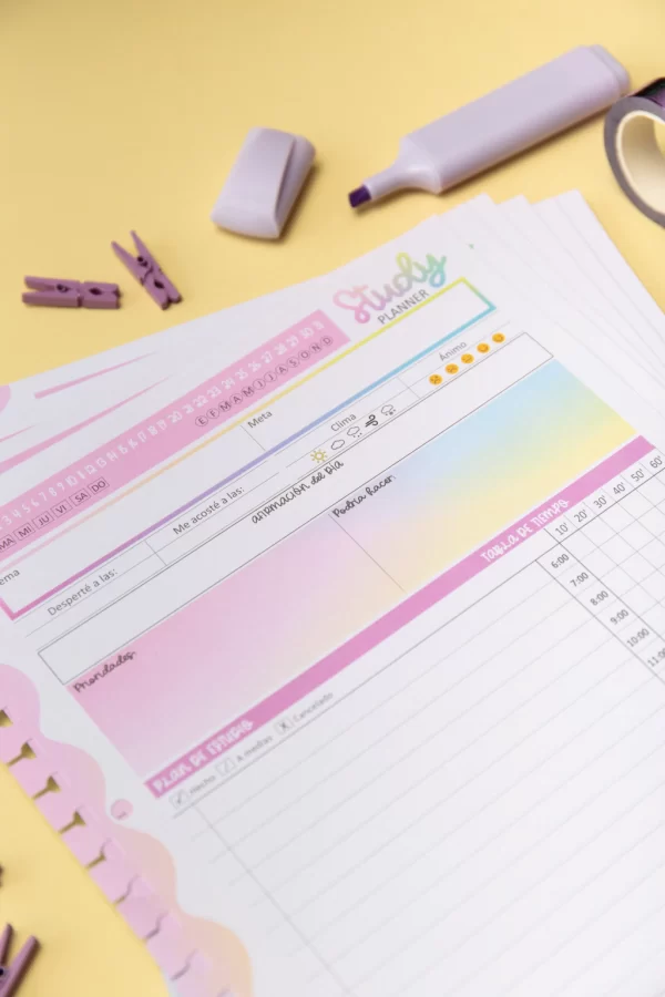 Study planner removible A4 - Image 2