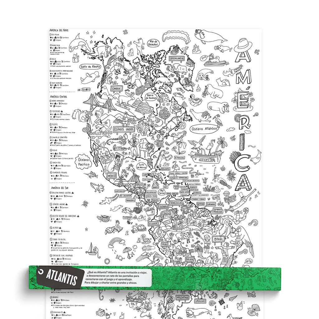 Mapas para pintar "Proyecto Animales de América" - Image 8