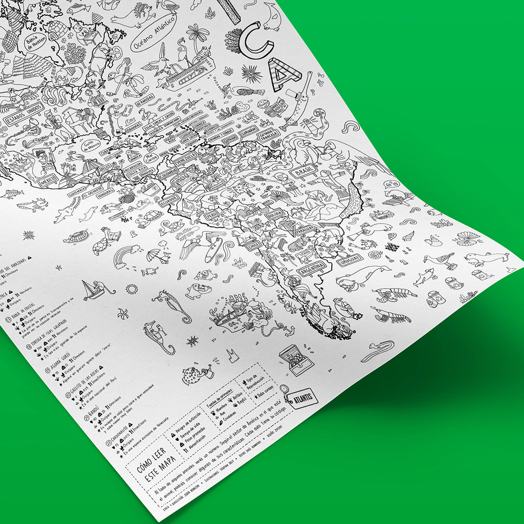 Mapas para pintar "Proyecto Animales de América" - Image 6
