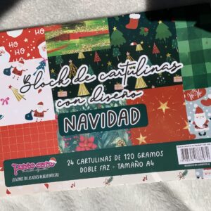 Block A4 de cartulinas NAVIDAD