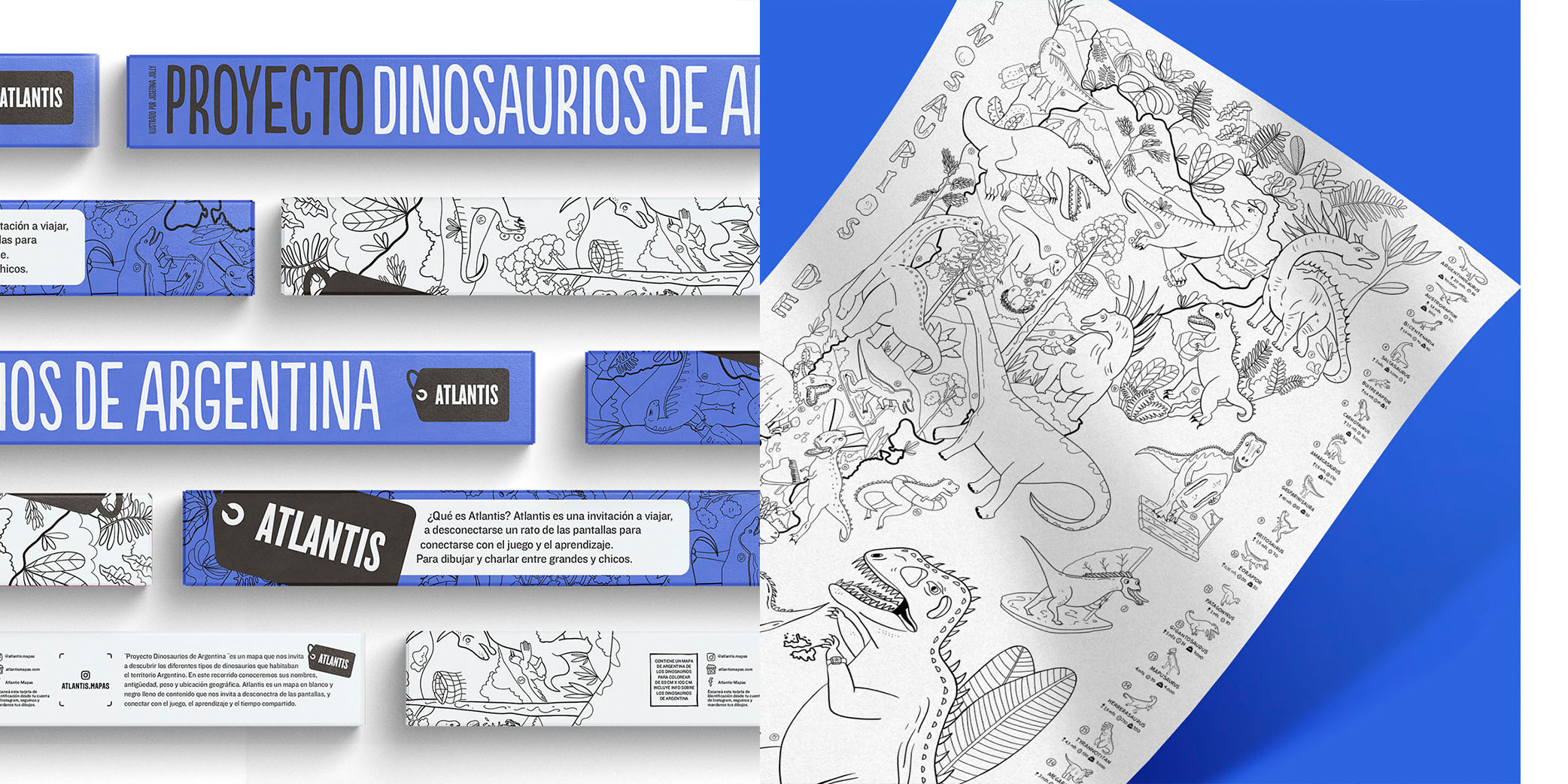 Mapas para pintar "Proyecto Dinosaurios de Argentina"