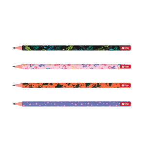 4 Lápices de grafito estampados