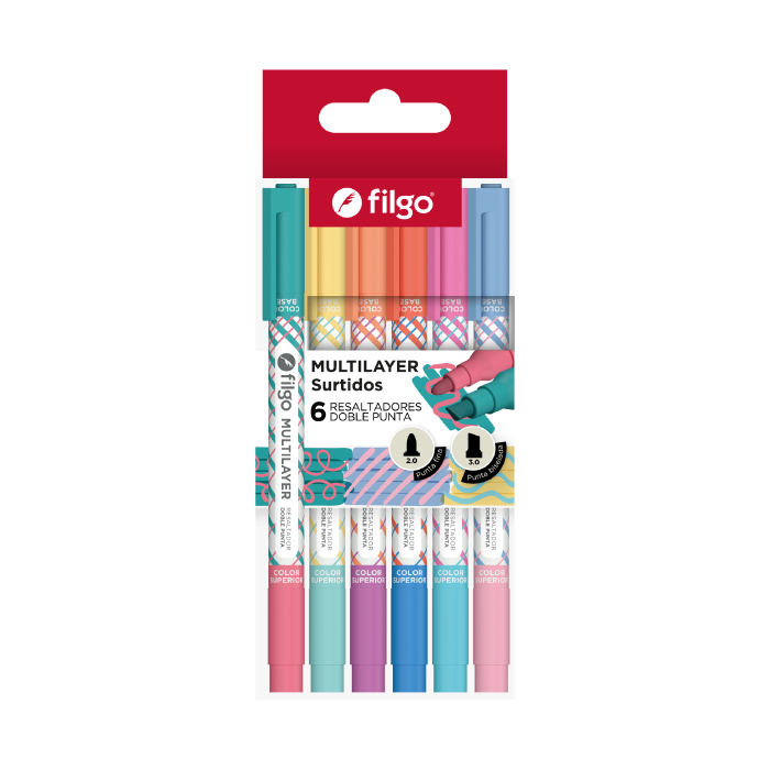Resaltador doble punta Multilayer