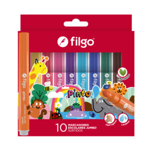 Marcador maxi punta cónica Pinto Jumbo x10