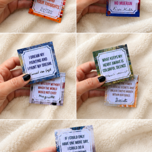 Cajita de 60 stickers obras de arte