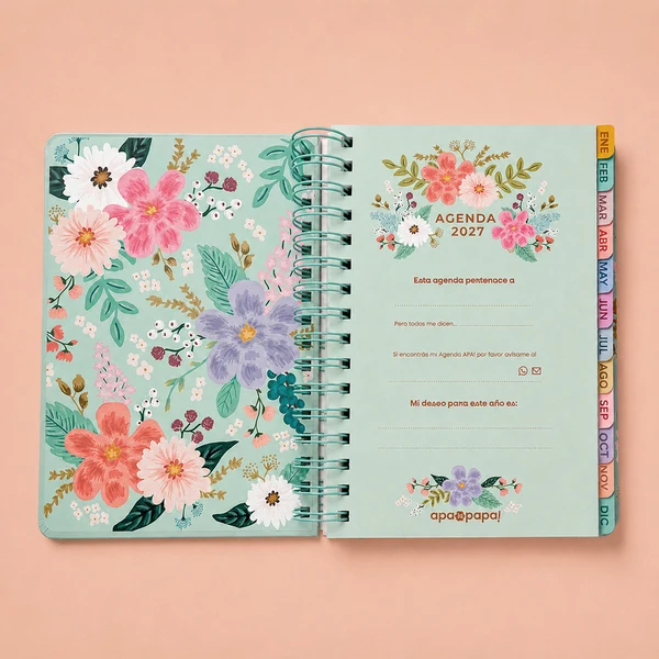 Agenda PREMIUM A5 - SEMANAL - FLORES - Imagen 2