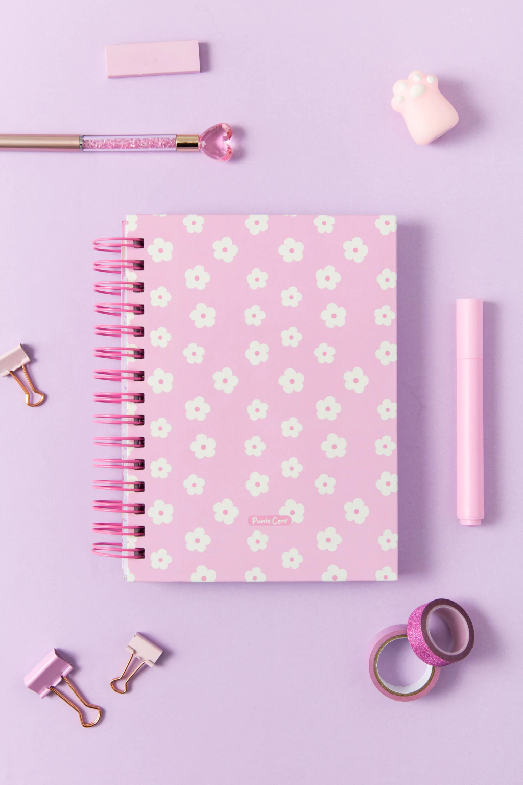 Agenda PARA PINTAR perpetua - FLORCITAS ROSADAS