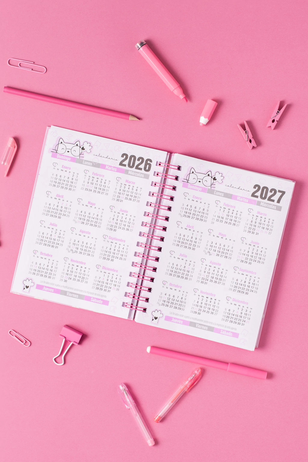 Agenda PARA PINTAR perpetua - FLORCITAS ROSADAS - Imagen 12