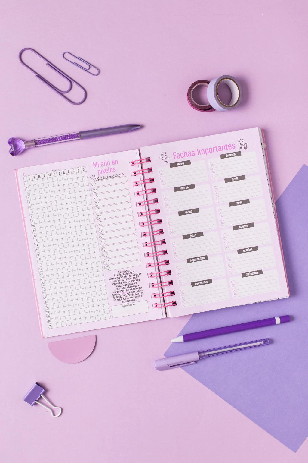 Agenda PARA PINTAR perpetua - FLORCITAS ROSADAS - Imagen 11