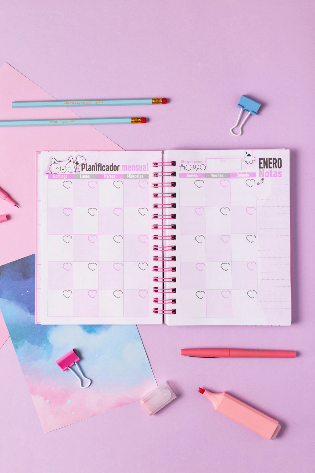 Agenda PARA PINTAR perpetua - FLORCITAS ROSADAS - Imagen 8