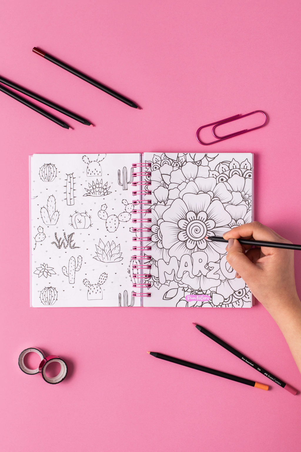 Agenda PARA PINTAR perpetua - FLORCITAS ROSADAS - Imagen 6