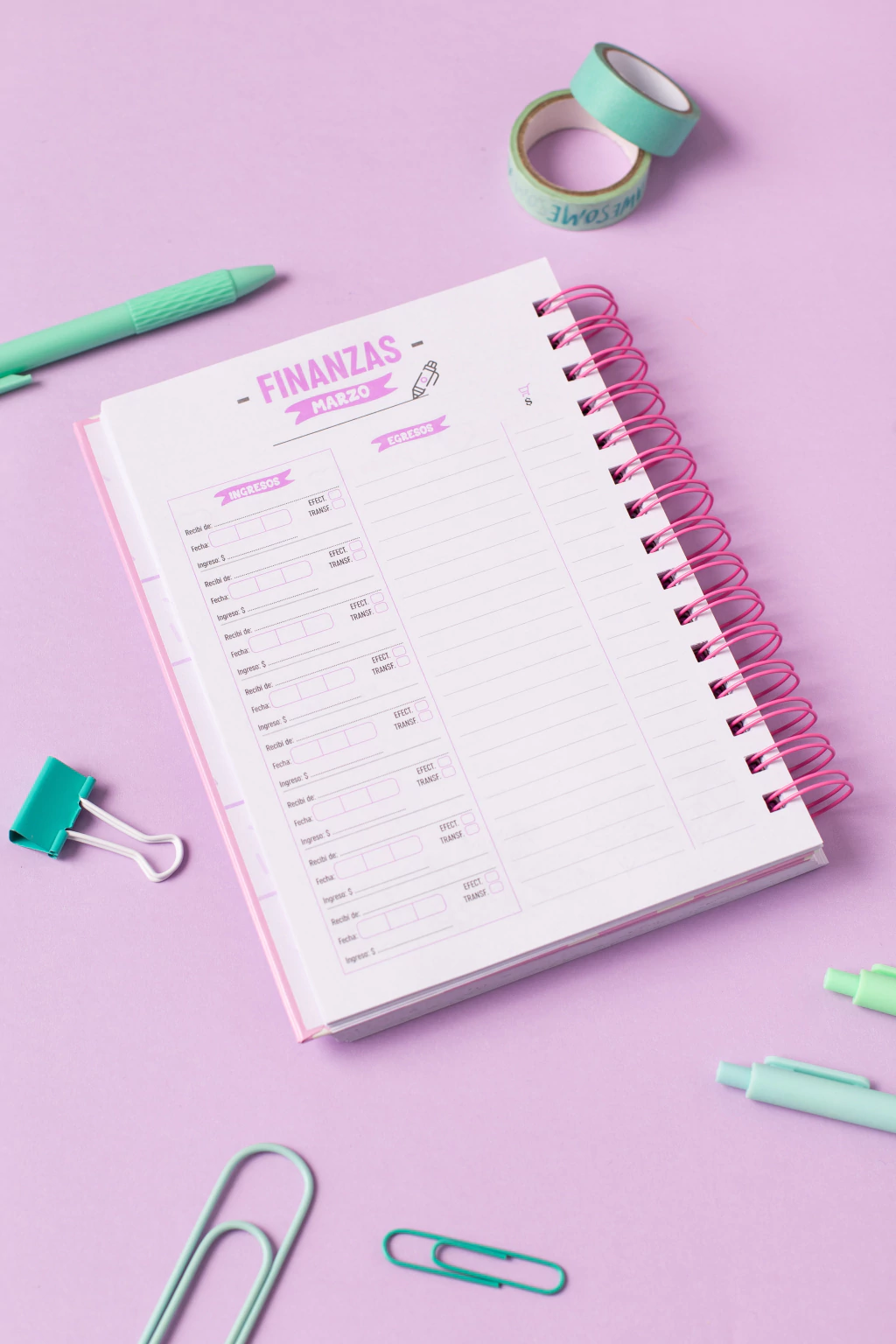 Agenda PARA PINTAR perpetua - FLORCITAS ROSADAS - Imagen 5